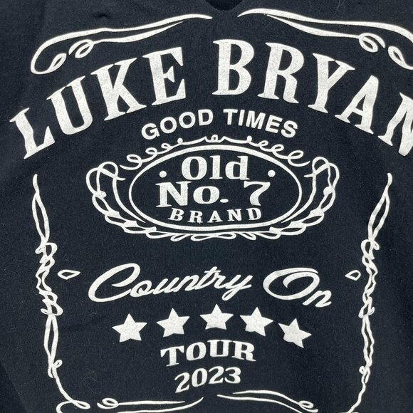 Luke Bryan T-Shirt‎ Women's Size L Black Country On Tour 2023 Music Festival - Picture 5 of 9